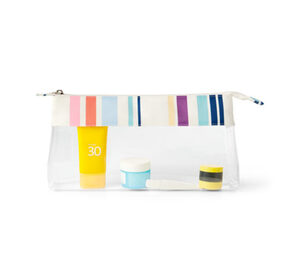 Sonnencreme-Tasche mit recyceltem Material