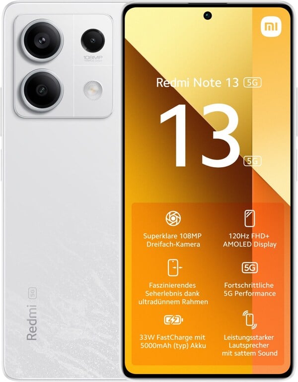 Bild 1 von Redmi Note 13 5G (8GB+256GB) Smartphone arctic white