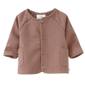 Newborn Sweatjacke mit Knopfleiste HELLBRAUN