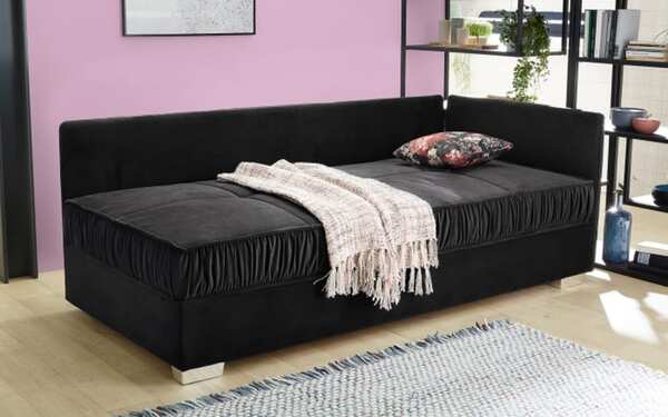 Bild 2 von Einzelliege Dana in schwarz, mit Bettkasten