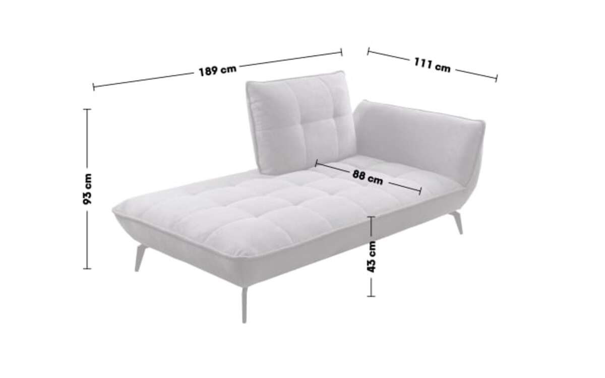 Bild 2 von Vito - Recamiere Ticona, grau, anthrazit