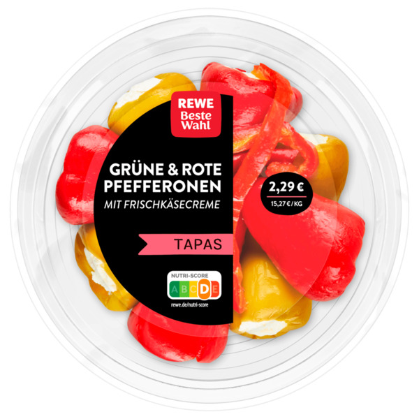 Bild 1 von REWE Beste Wahl Grüne & Rote Pfefferonen 150g