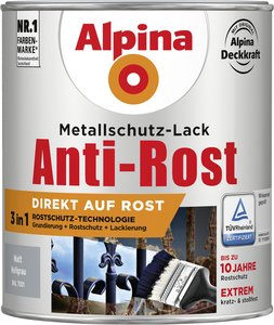 Alpina Metallschutz-Lack Anti-Rost 750 ml hellgrau matt