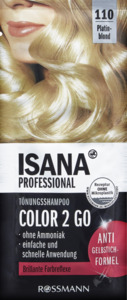 ISANA PROFESSIONAL Tönungsshampoo Color2go 110 Platinblond, 14 ml