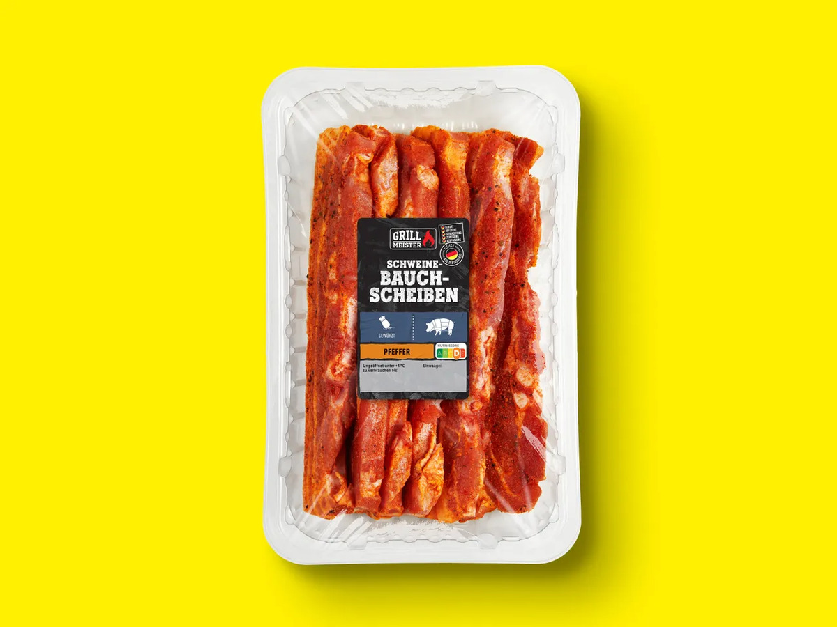 Bild 1 von Grillmeister Schweine-Bauchscheiben, 
         700 g