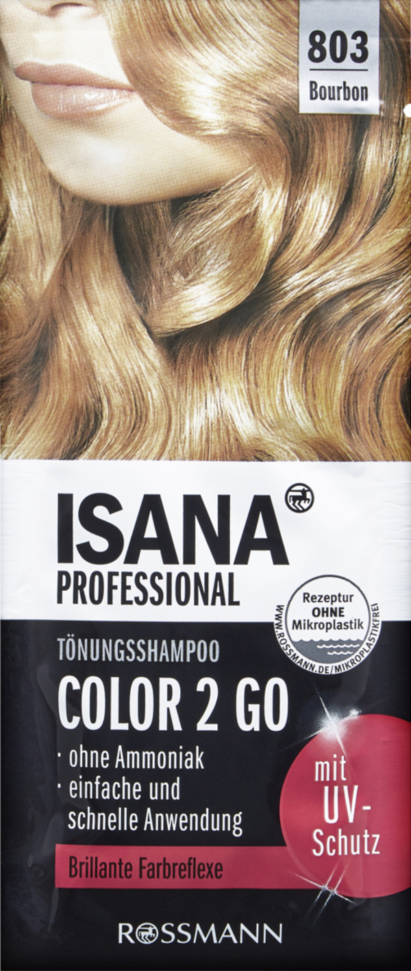 Bild 1 von ISANA PROFESSIONAL Tönungsshampoo Color2go 803 Bourbon, 14 ml