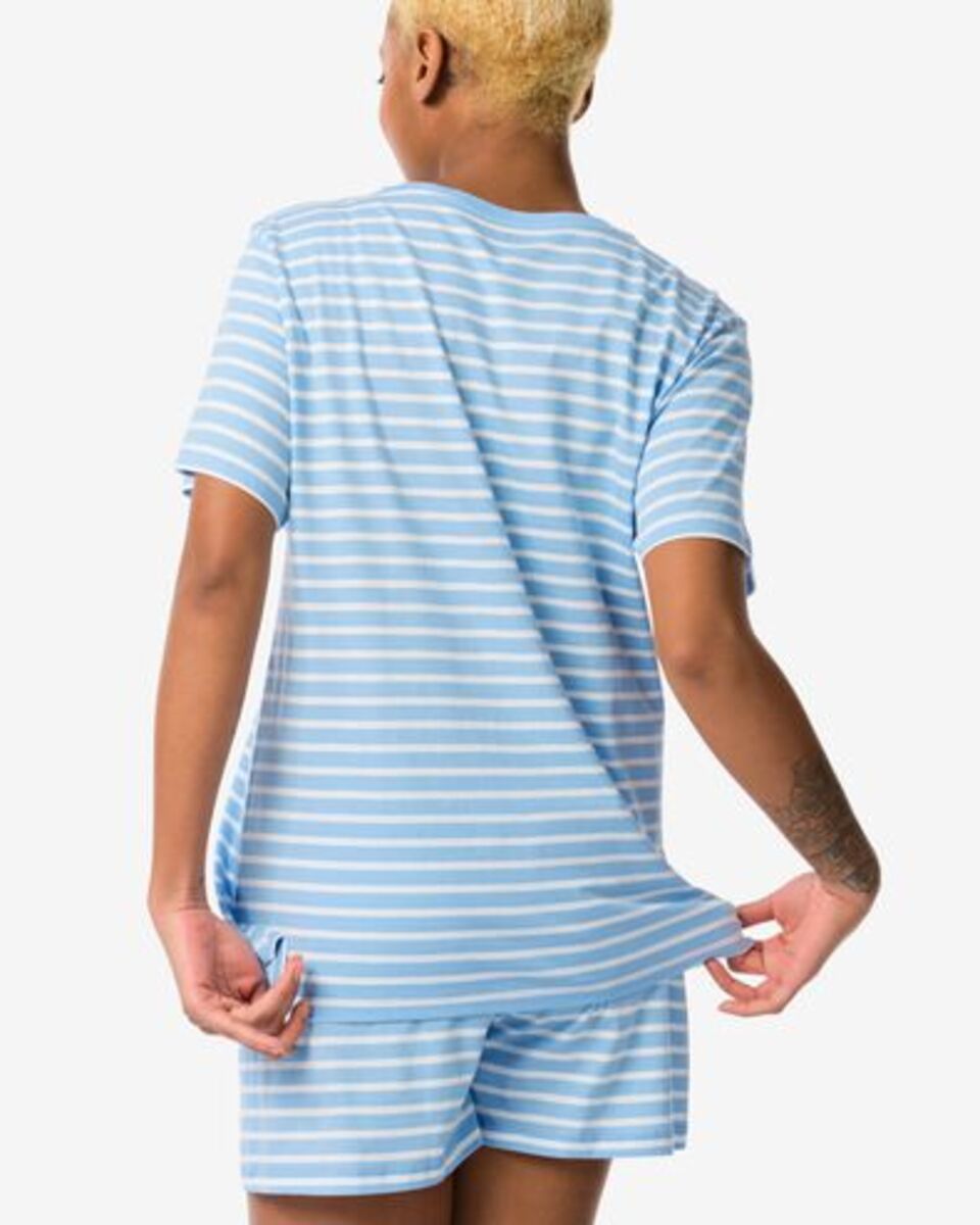 Bild 3 von Damen-Kurzpyjama, Baumwolle blau