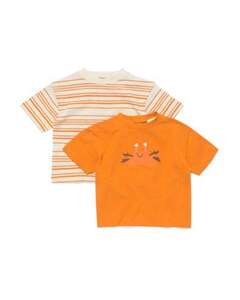 2er-Pack Baby-T-Shirts braun