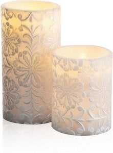 Pauleen LED Dekolicht LED-Kerze, Wachskerze Little Lilac Candle, 2er Set, Warmweiß