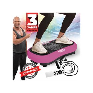 Miweba Sports Vibrationsplatte MV100, 2D-Vibration, Bluetooth, 99 Stufen, 10 Programme, 250 Watt (Pink)