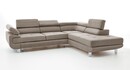 Bild 1 von Ecksofa BACKSTREET Stoffbezug Beige/Grau ca. 275 x 230 cm - mit Schlaffunktion und Bettkasten