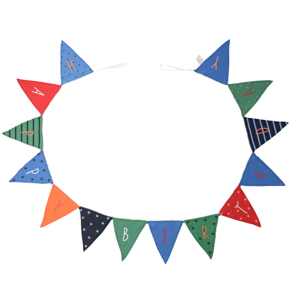 Bild 1 von Wimpelgirlande mit Happy Birthday Schriftzug BLAU / BUNT