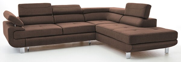 Bild 1 von Ecksofa BACKSTREET Stoffbezug Braungrau ca. 275 x 230 cm - mit Schlaffunktion und Bettkasten