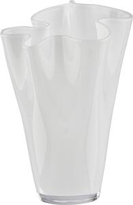 Vase Anika in Weiß aus Glas