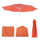 Bild 1 von Ersatz-Bezug für Sonnenschirm Asti, Sonnenschirmbezug Ersatzbezug, Ø 2,7m Stoff/Textil 5kg ~ terracotta
