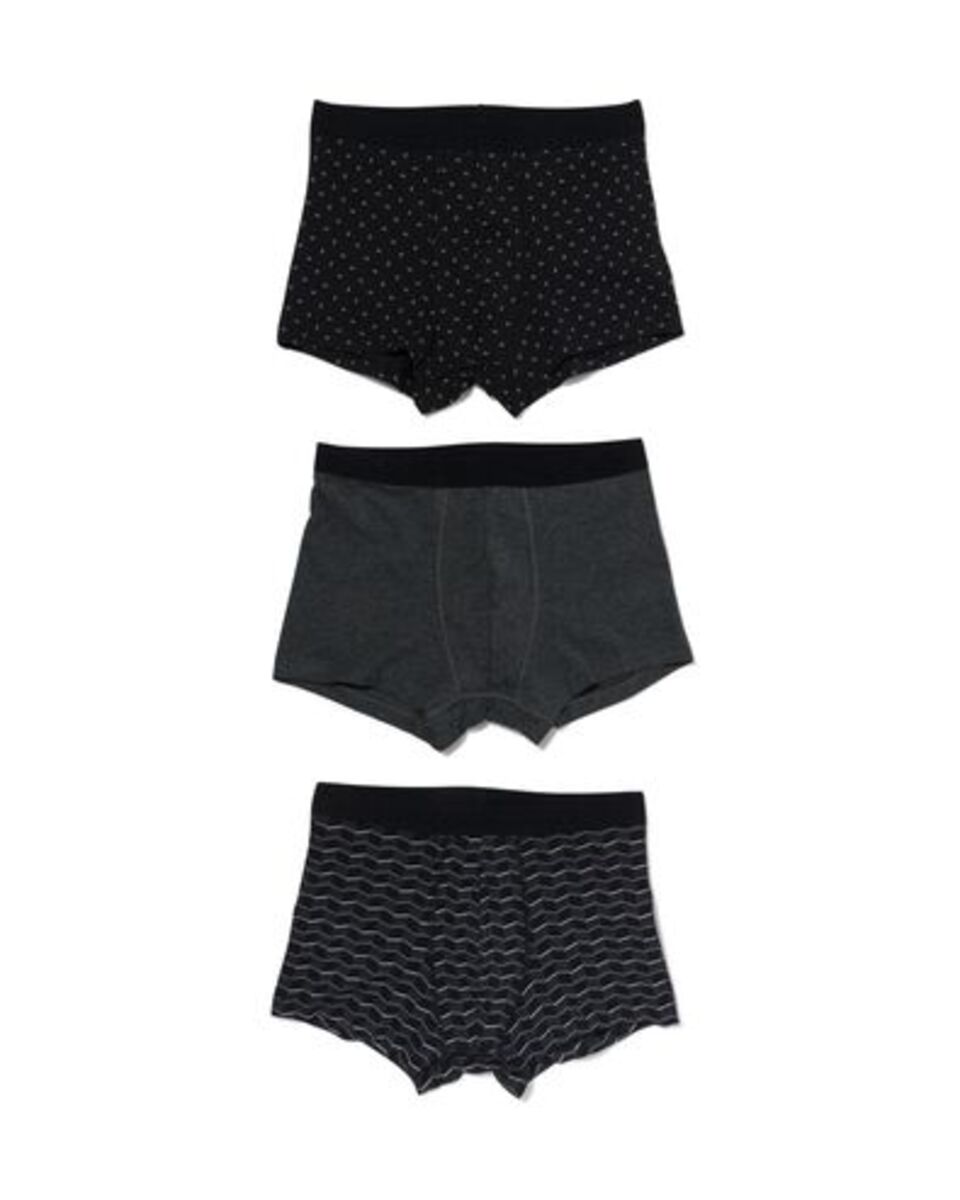 Bild 2 von 3er-Pack Herren-Boxershorts, kurz, Baumwolle/Elasthan graumeliert