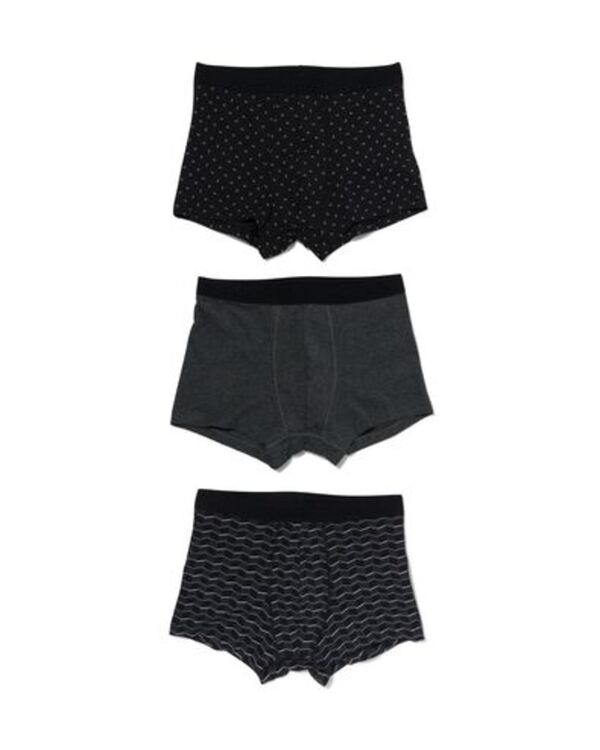 Bild 2 von 3er-Pack Herren-Boxershorts, kurz, Baumwolle/Elasthan graumeliert