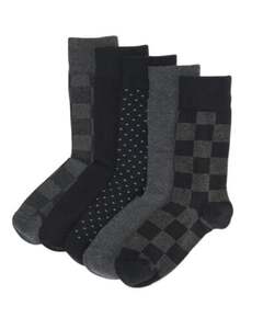 5er-Pack Herren-Socken, mit Baumwolle schwarz