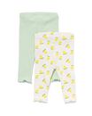 Bild 2 von 2er-Pack Baby-Leggings, gerippt, Zitronen eierschalenfarben