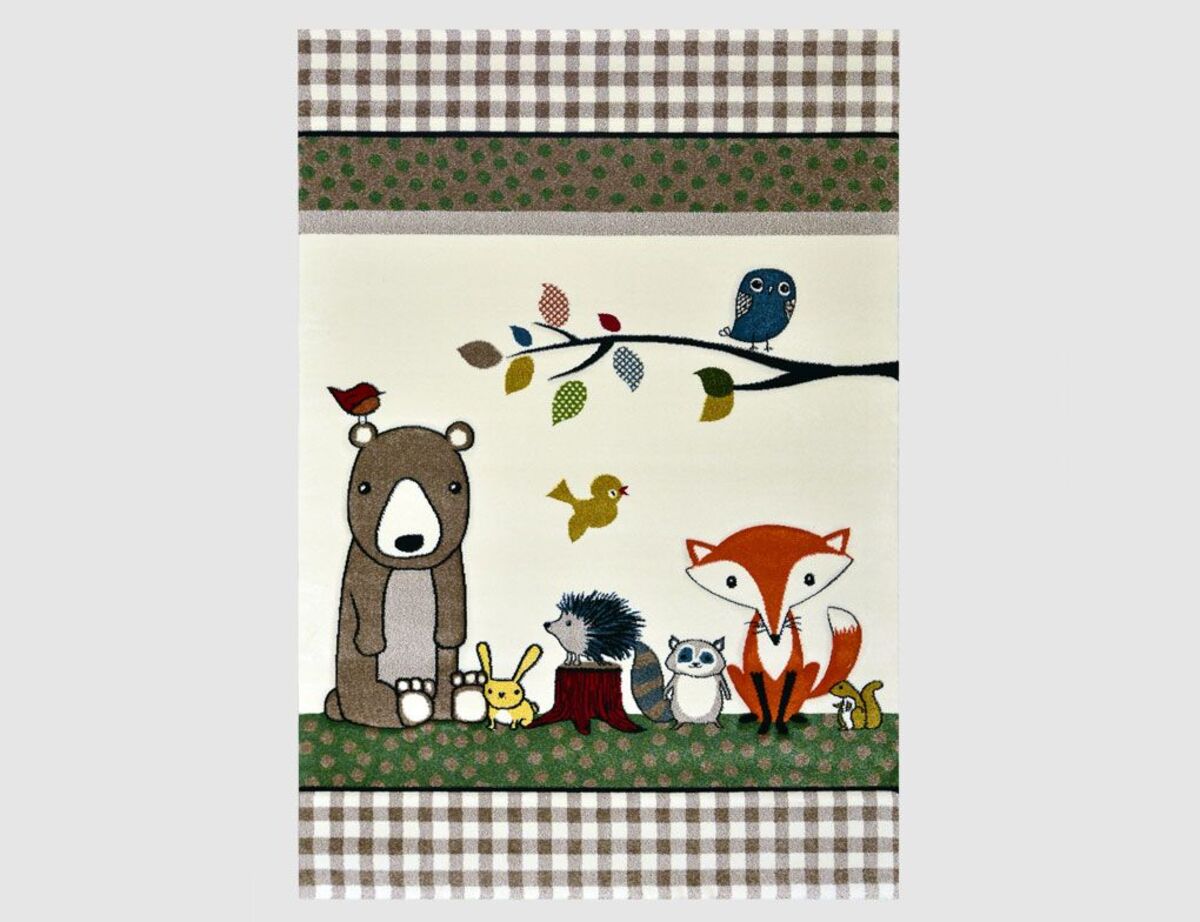 Bild 2 von Kinderteppich Tiere creme