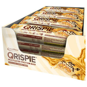 IronMaxx Qrispie Proteinriegel White Choc Caramel, 16er Pack
