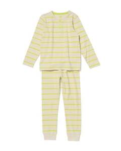 Kinder-Pyjama, Streifen beige