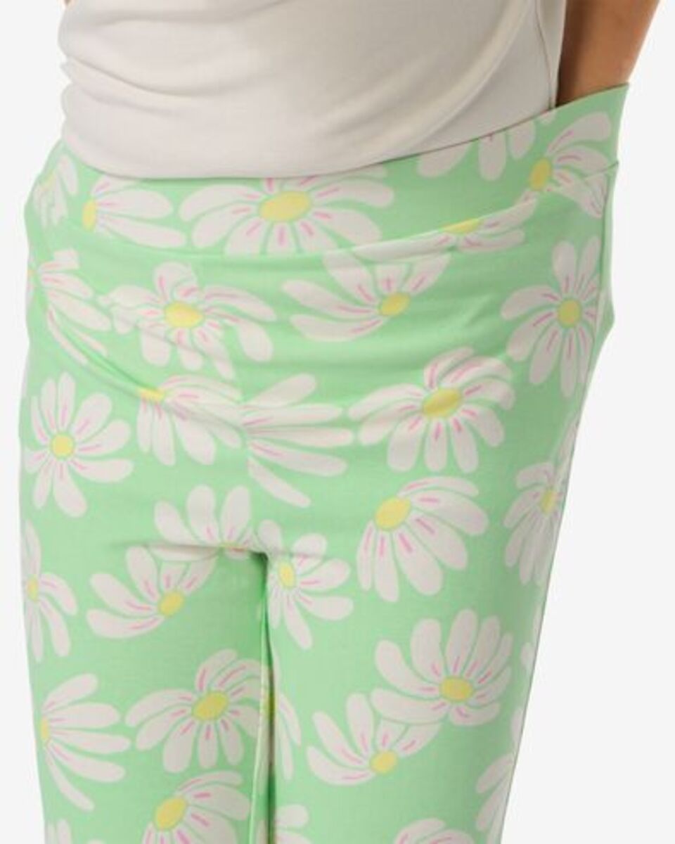 Bild 3 von Kinder-Leggings, ausgestelltes Bein grün