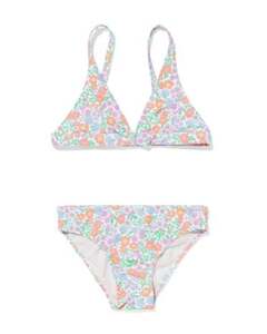 Kinder-Bikini, Blumen bunt