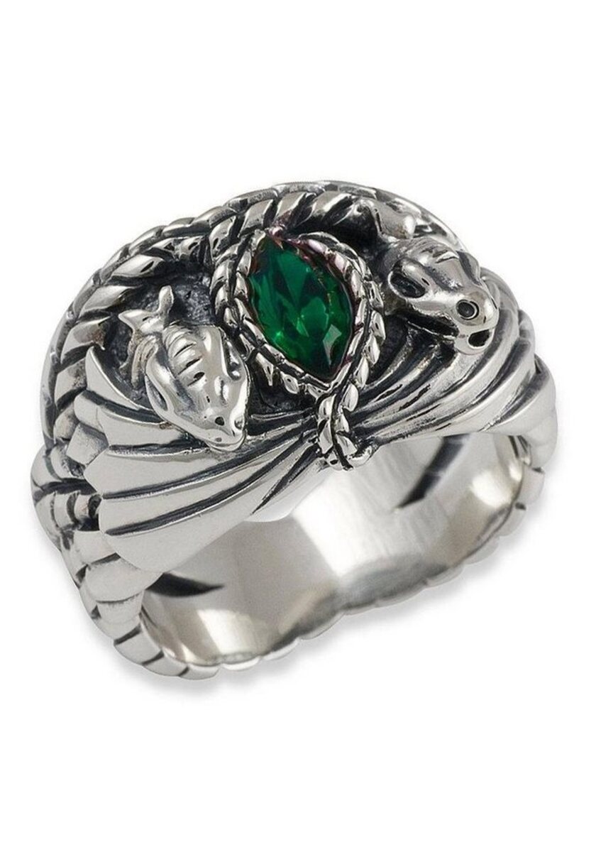 Bild 1 von Der Herr der Ringe Fingerring Barahir - Aragorns Ring, 10004057, Made in Germany - mit Zirkonia (synth)