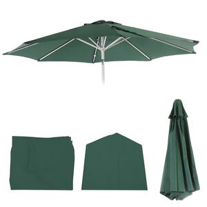 Ersatz-Bezug für Sonnenschirm Asti, Sonnenschirmbezug Ersatzbezug, Ø 2,7m Stoff/Textil 5kg ~ grün
