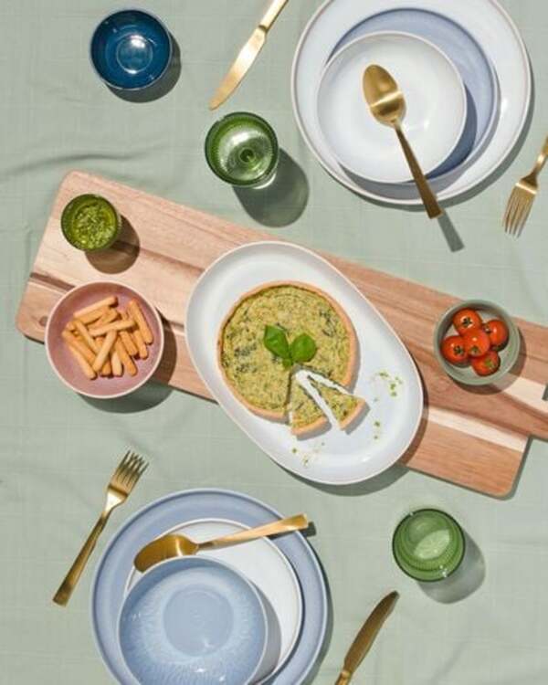 Bild 3 von Servierplatte Helsinki, reaktive Glasur, weiß, 30 cm