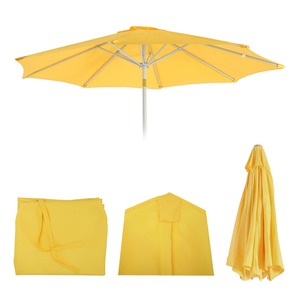 Ersatz-Bezug für Sonnenschirm Asti, Sonnenschirmbezug Ersatzbezug, Ø 2,7m Stoff/Textil 5kg ~ gelb