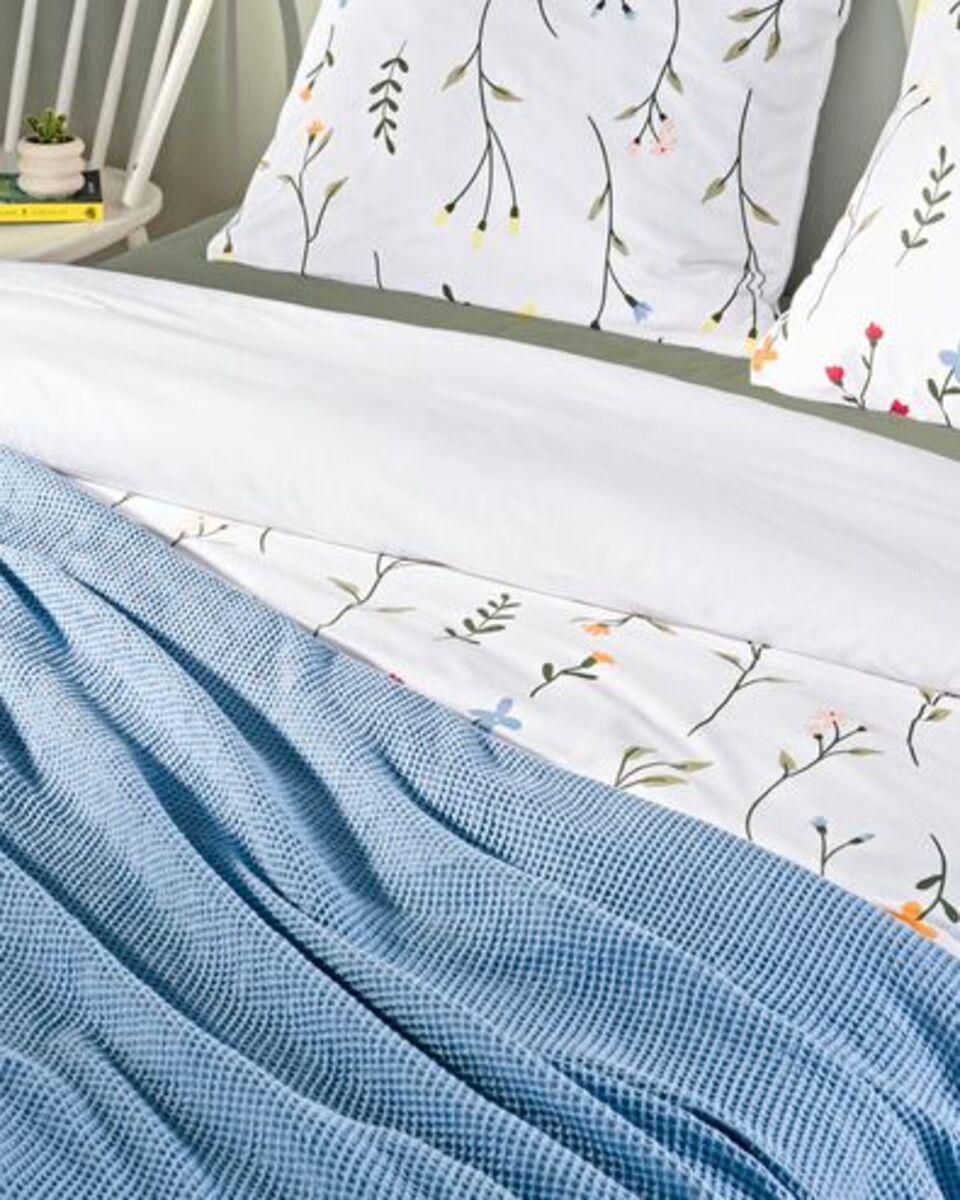 Bild 4 von Tagesdecke, Waffelstruktur, blau, 250 x 250 cm