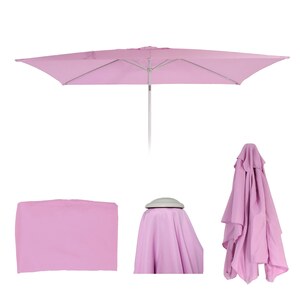Ersatz-Bezug für Sonnenschirm Castellammare, Sonnenschirmbezug Ersatzbezug, 2x3m rechteckig Stoff/Textil 4,5kg UV 50+ ~ flieder