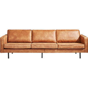 Ambia Home DREISITZER-SOFA Lederlook Braun