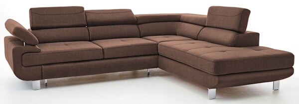 Bild 1 von Ecksofa BACKSTREET Stoffbezug Hellbraun ca. 275 x 230 cm - mit Schlaffunktion und Bettkasten