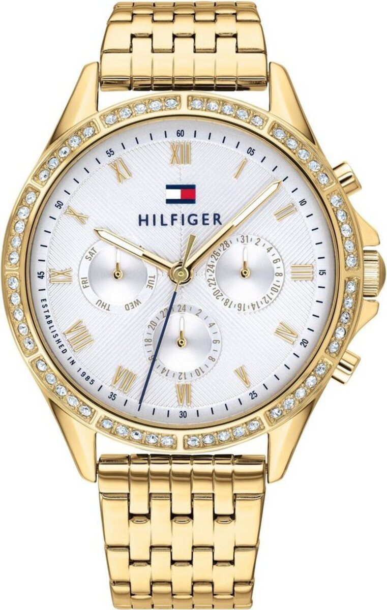 Bild 1 von Tommy Hilfiger Multifunktionsuhr Dressed Up, 1782142, Quarzuhr, Armbanduhr, Damenuhr, Datum, 12/24-Stunden-Anzeige