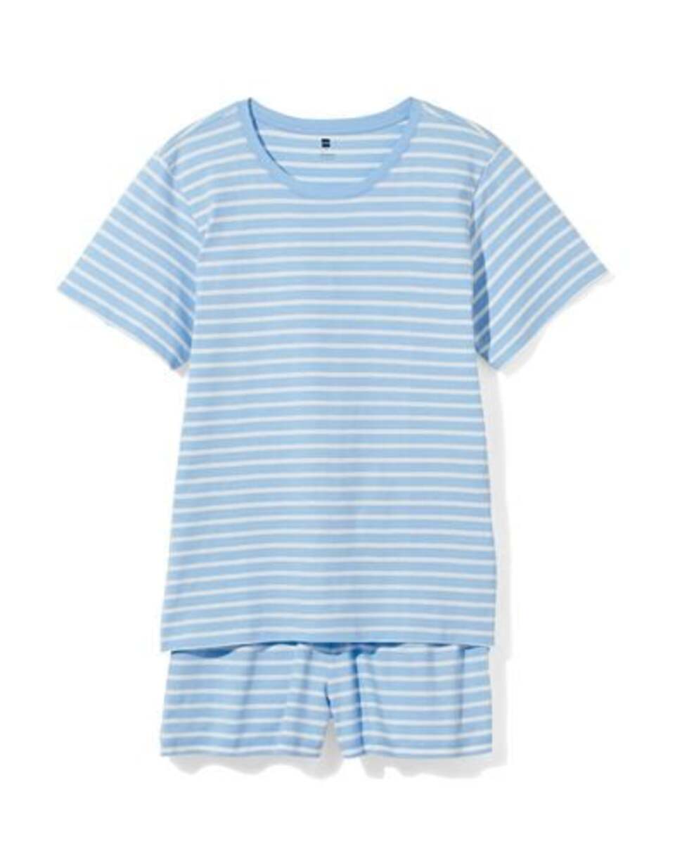 Bild 1 von Damen-Kurzpyjama, Baumwolle blau