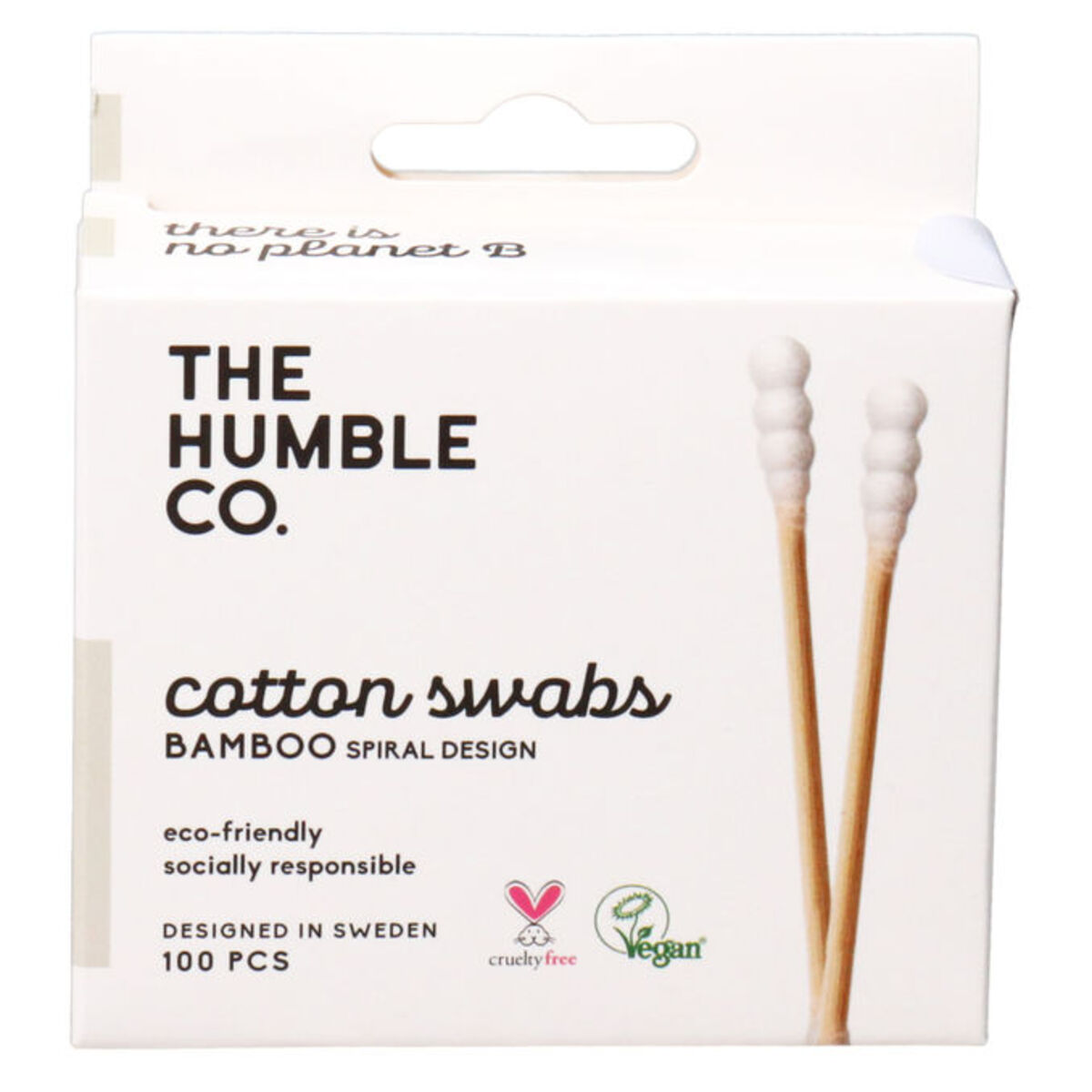 Bild 1 von The Humble Co. Wattestäbchen Bambus & Baumwolle Spiral Tip, 100er Pack