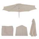 Bild 1 von Ersatz-Bezug für Sonnenschirm Asti, Sonnenschirmbezug Ersatzbezug, Ø 2,7m Stoff/Textil 5kg ~ creme