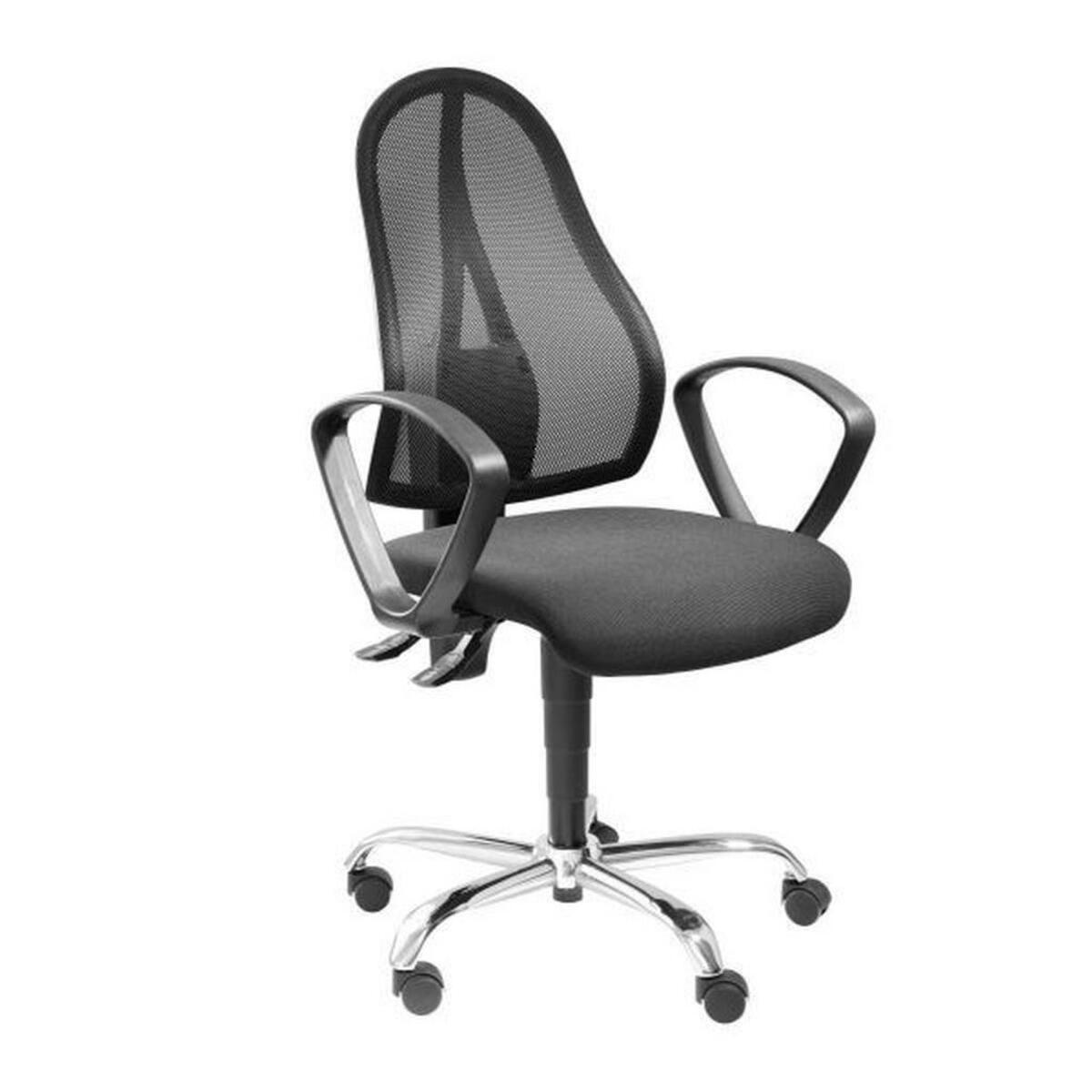 Bild 1 von Topstar Drehstuhl, Schwarz, Kunststoff, Drehkreuz, 48x103-111x48 cm, Made in Germany, Oeko-Tex® Standard 100, Arbeitszimmer, Bürostühle, Drehstühle