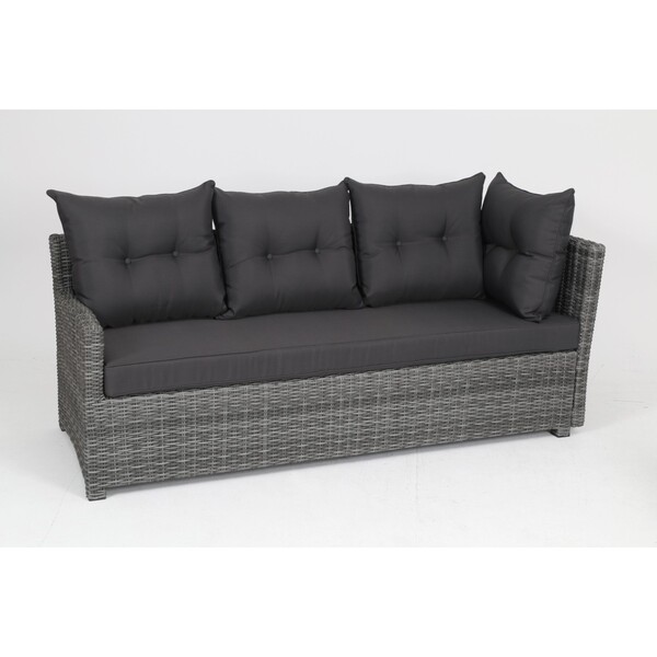 Bild 3 von Greemotion Lounge-Set Miami Comfort 5-teilig Wickergeflecht Grau
