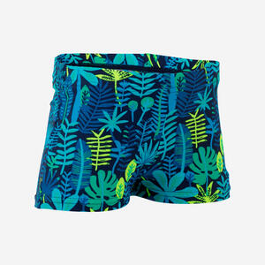 Boxer-Badehose Babys/Kleinkinder - bedruckt Dschungel blau Blau