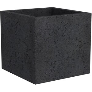 Scheurich Pflanzgefäß C-Cube 240 Ø 28,5 cm Stony Black