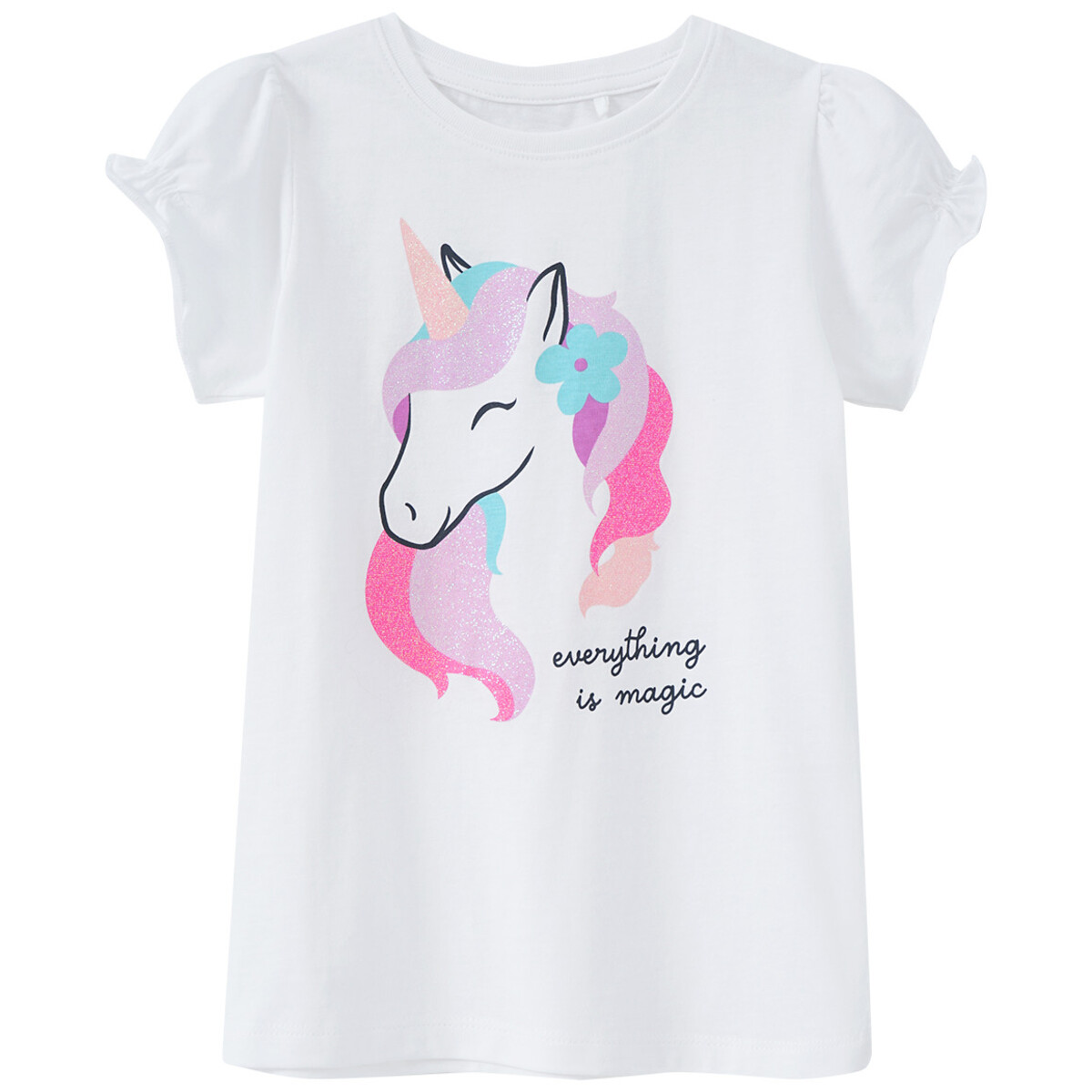 Bild 1 von Mädchen T-Shirt mit Einhorn-Print WEISS