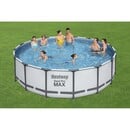 Bild 2 von Bestway Stahlrahmen-Pool Set Steel Pro Max Frame Ø 488 x 122 cm Rund Lichtgrau