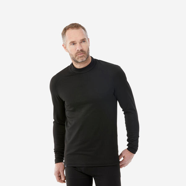 Bild 1 von Skiunterwäsche Funktionsshirt Herren warm und atmungsaktiv - 500 schwarz Schwarz