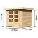 Bild 2 von Karibu Express Gartenhaus Speedy A Naturbelassen 213 cm x 217 cm