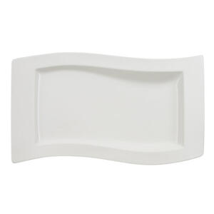 Villeroy & Boch Servierplatte New Wave, Weiß, Keramik, Uni, rechteckig, 30x49 cm, Tischkultur & Servieren, Servierplatten