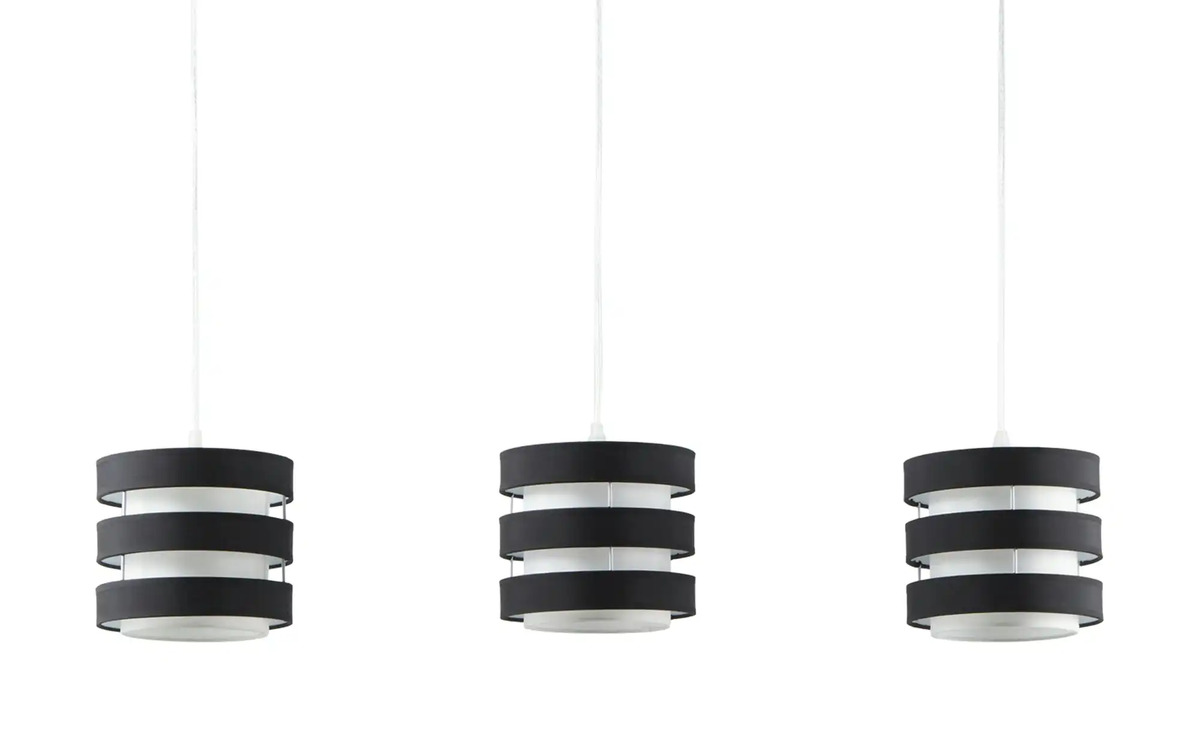 Bild 2 von KHG Pendelleuchte, 3-flammig, Schirm schwarz/weiß